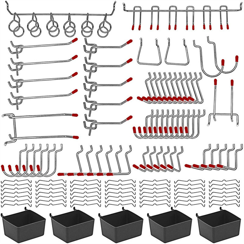Workshop Tools Board - 114 قطعة من خطافات Pegboard مجموعة
