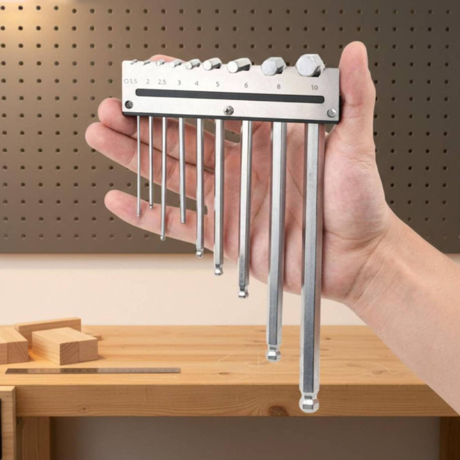 Workshop Tools Storage - حامل مفاتيح سداسية معدني يثبت على