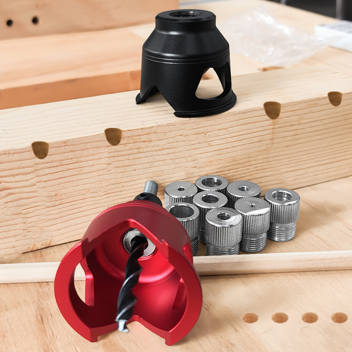 طقم أدوات تثبيت عمودي من سبائك - مراجعة Dowel Jig Kit وسعره